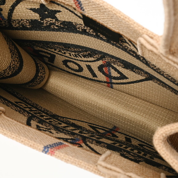 CHRISTIAN DIOR Book Tote Beige Canvas Handbag - Picture 9 of 9